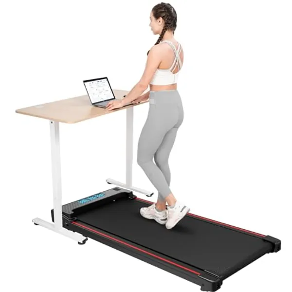 CITYSPORTS Portable Treadmill, Under Desk Treadmill Quiet, 2 in 1 Walking Pad Treadmill Under Desk for Office Home Fitness…
