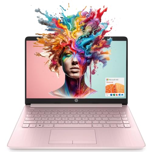 HP Portable Laptop (Include 1 Year Microsoft 365), 14’’ HD Display, 8GB RAM, 64GB eMMC, Intel Quad-Core N4120, Student and Business, Webcam, HDMI, Wi-Fi, RJ-45, Windows 11 Home, Pink - 8GB RAM | 64GB eMMC - Pink
