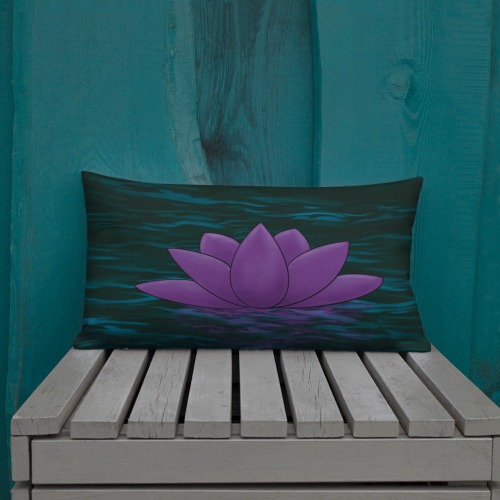 Purple Lotus Premium Pillow - 20×12
