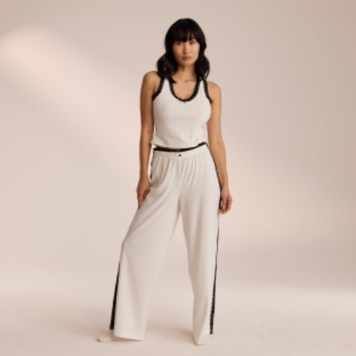 Lace Pajama Pants - White | XS