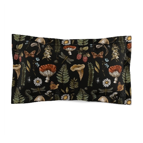 "Dark Forest Pattern" Deluxe Microfiber Pillow Sham - King