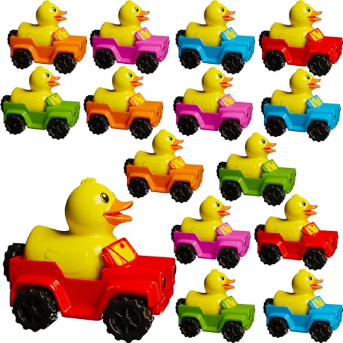 15 Jeep Ducks Rubber Ducks. 5 Classic Colors - 2.8 Inch - Bath Ducks The Shape of a Vehicle, Great for Jeep Ducking - Pelto Rubber Ducks in a Jeep