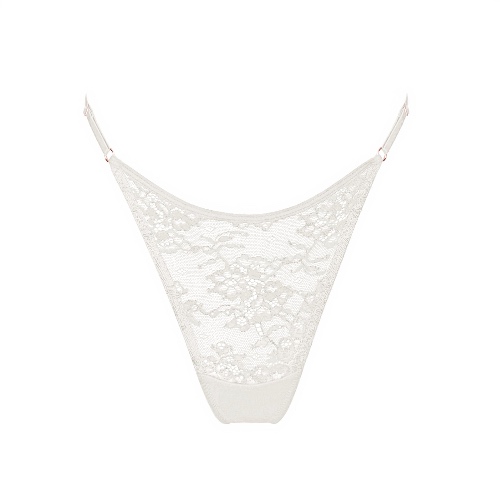 Wild Lace Adjustable Thong Crystal - XXL/1X / Crystal