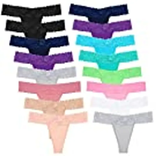Lace Thongs for Women Thong Underwear Women Lace Panties Women Underwear Cotton Thongs for Women Pack