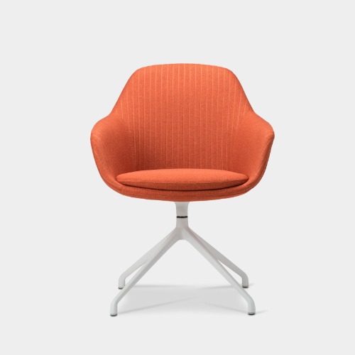 Guest Chair - Burnt Orange / White / Standard