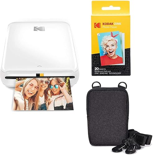 KODAK Step Wireless Mobile Photo Colour Printer (White) Go Bundle - Starter Bundle - White