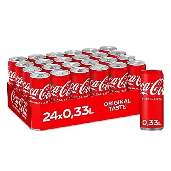 Coca-Cola Classic - prickelndes Erfrischungsgetränk mit unverwechselbarem Coke-Geschmack - koffeinhaltiger Softdrink in Einweg Dosen (24 x 330 ml)