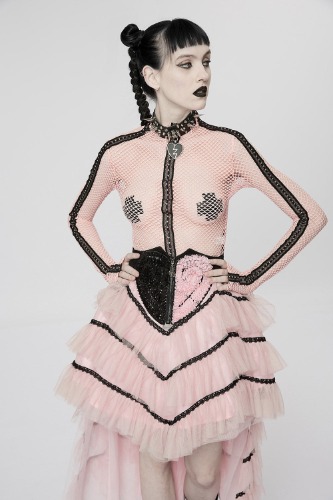 Pink Sabbath Fishnet Top [PASTEL PINK] | M-L