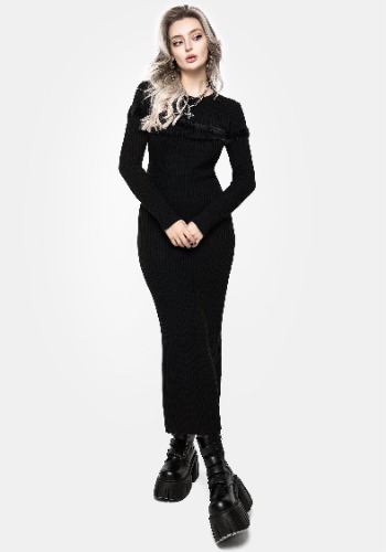 Typhon Stripe Knit Maxi Dress | L