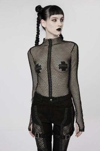 Club Creature Fishnet Top [BLACK] | M-L