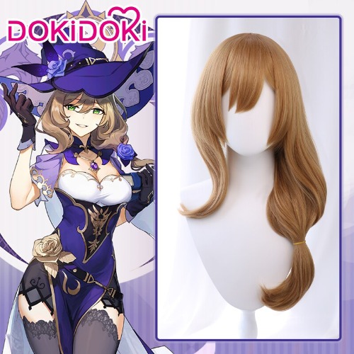 【Ready For Ship】DokiDoki Game Genshin Impact Cosplay Lisa  Wig Long Blonde Curvy | Lisa