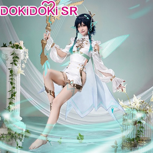 【S/L/XL Ready For Ship】DokiDoki-SR Game Genshin Impact Barbatos Cosplay Costume Venti Elf of Anemo | Costume / S