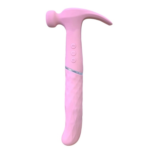 Vibrator Electric Quickly Shaking Long Battery Life Hammer Vibrator Female Adult Sex Toy for Women - B - Pink