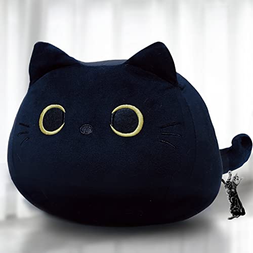 Kyduu Coussin Peluche, Oreillers en Peluche, Peluche Doux Mignon Chat Poupée, Coussin Poupée Chat Mignon, Oreiller Chat en Peluche, Animaux en Peluche Étreindre (600g) - L