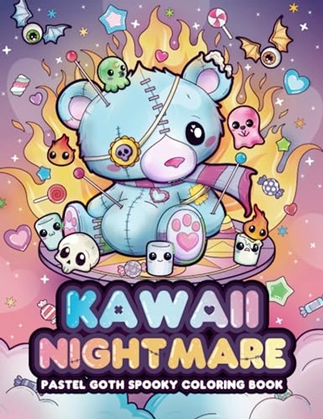 Kawaii Nightmare Pastel Goth Spooky Coloring Book: Creepy Kawaii & Horror Chibi Coloring Pages for Stress Relief and Relaxation (Cute Horror)