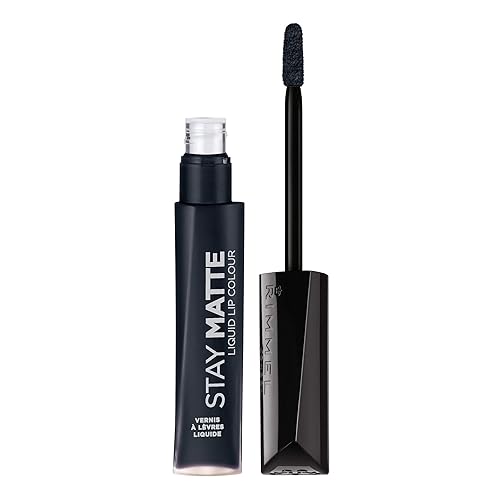 Rimmel London - Stay Matte Liquid Lip Color , Pitch Black - 840 - Pitch Black - 840