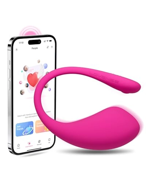 LOVENSE Lush 3 Vibrator, Mini Wearable Bullet Vibrator for Women, Small Egg Shape Remote Control Vibrating Ball Adult Sex Toys with Bluetooth Stimulator Dildo, Pink