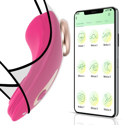 Butterfly Vibrator mit APP & Bluetooth für sie Klitoris Vagina, Tragbarer ferngesteuerter mini Slip Vibratoren mit 10 Vibrationsmodi, Leise Stark Stimulator Sexspielzeug mit Magnetclip für Frauen - 