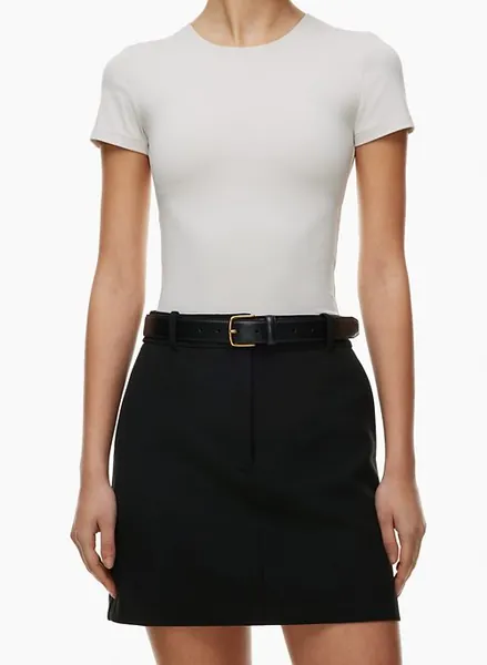 essential solid brass leather belt