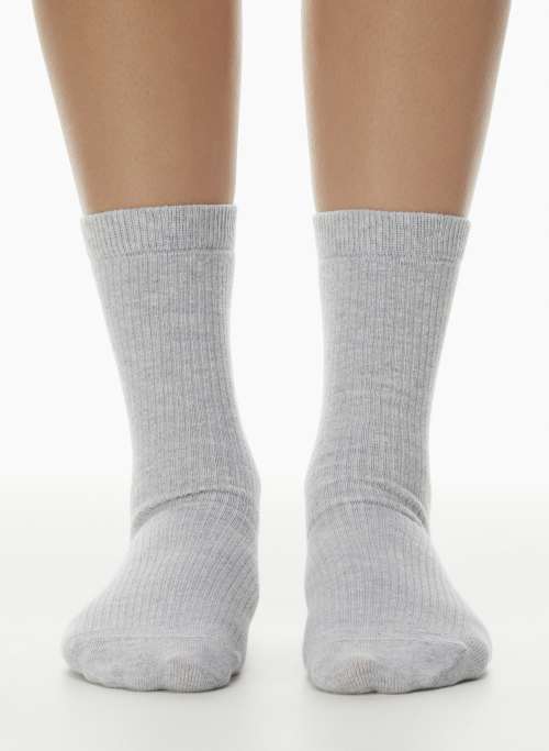 Crew Sock 3-Pack in Heather Chrome