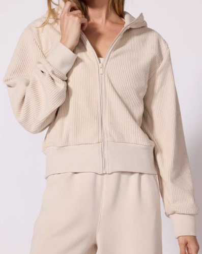 Aura Cropped Jacket in Stone