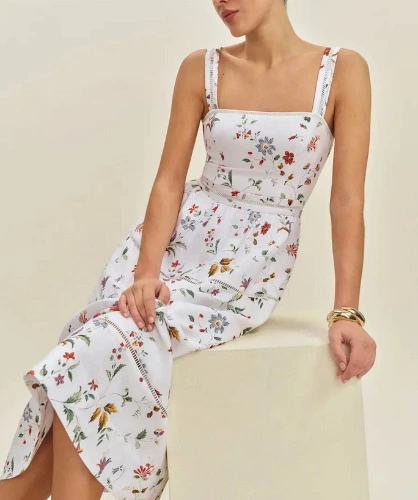 Everett Linen Dress in Corsini
