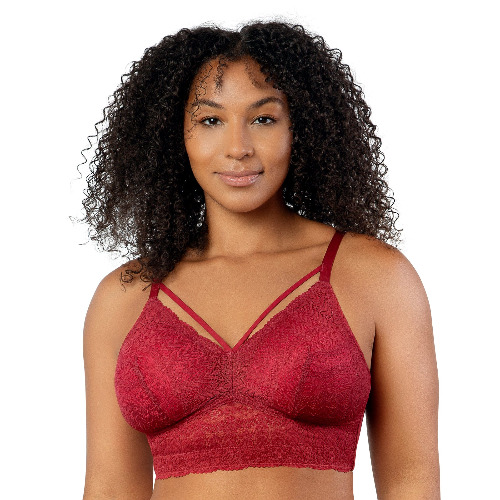 Mia Lace Wire-Free Lace Bralette - Rio Red - 36 / US K - UK H