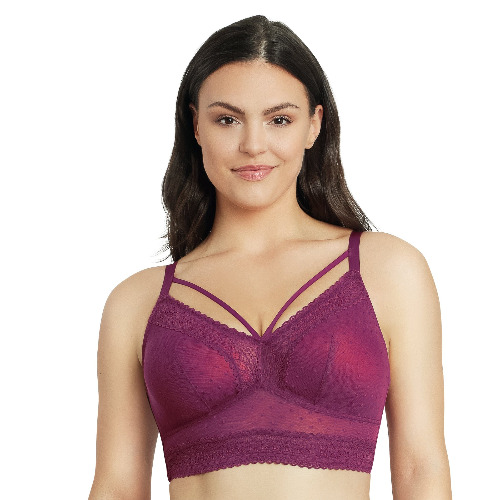 Mia Dot Wire-Free Bralette - Blackberry - 36 / US K - UK H