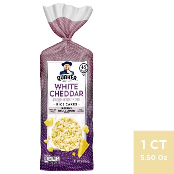 Quaker White Cheddar Gluten Free Large Rice Cakes - 5.5oz