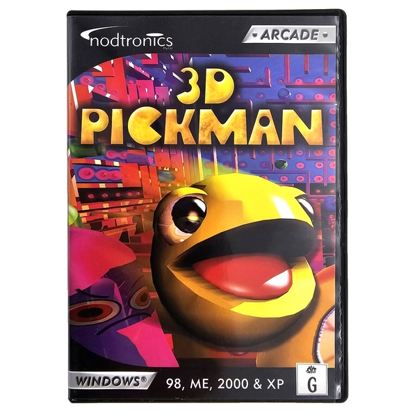 3D Pickman Vintage PC Game  3D Pac-Man Arcade Windows 98 ME 2000 &amp; XP