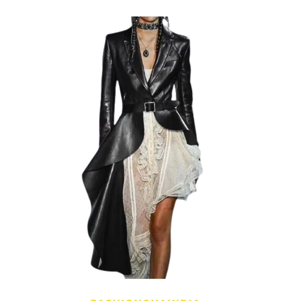 Leather jacket Dress