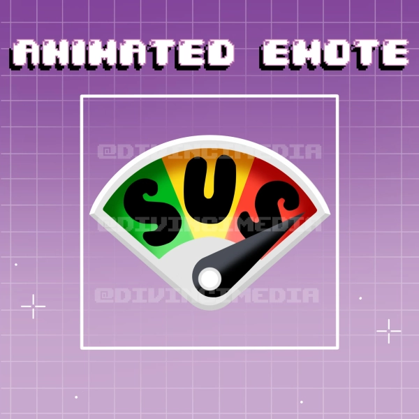 Pretty Sus Meter Animated Twitch Emote Suspicious Lurk Among Us Alert Text Meme Funny Kinda Discord Streamer Community Gif Red Yellow Green