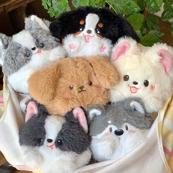 Cute Dog Plush Keychain Puppy Stuffed Animal Key Ring