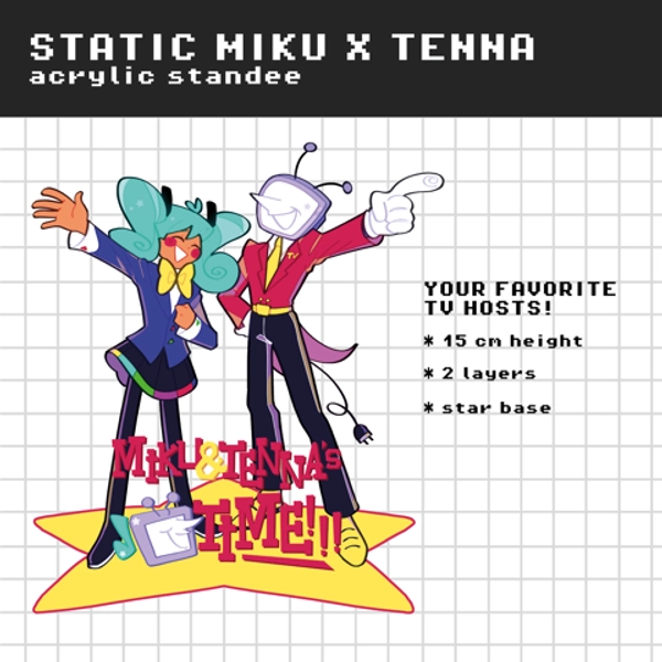 [VOCALOIDxDELTARUNE] Static Miku x Tenna Acrylic Standee