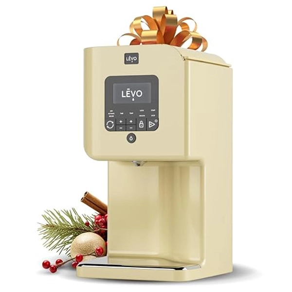 LEVO II - Herbal Oil Infusion Machine - Botanical Extractor - Herb Dryer, Decarboxylator, & Oil Infuser - Easy Edible Infusion Maker - for Tinctures, Infused Gummies, Brownies, & More - Honey Cream