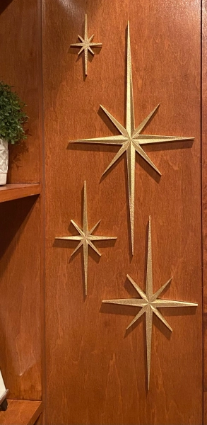 Elongated Pointed Starbursts - Gold