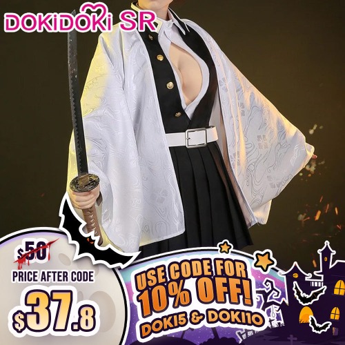【Ready For Ship】DokiDoki-SR Anime Cosplay Cosplay  Kanroj Mitsuri Cosplay Kimetsu no Yaiba Costume Women Halloween | M