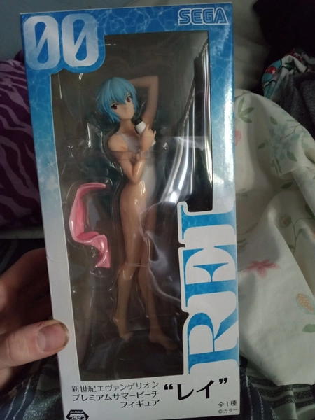 Sega Neon Genesis Evangelion Rei Ayanami Swimsuit Summer Beach Figure Anime 