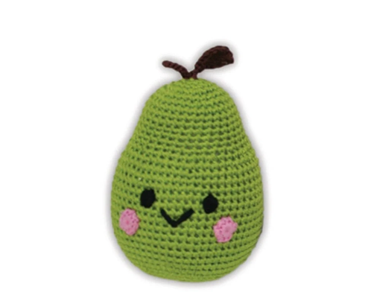 Knit Knacks Organic Cotton Pet, Dog & Cat Toy, Bartlett The Pear