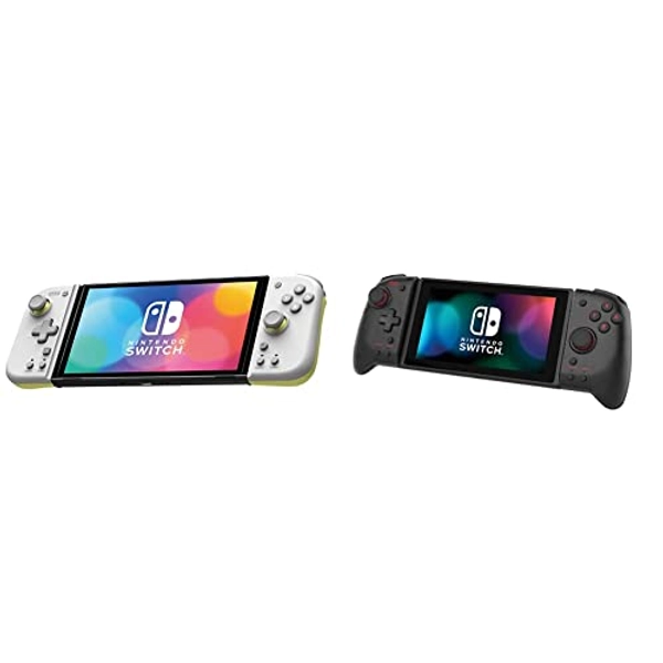 HORI Nintendo Switch Split Pad Compact (Light Gray & Yellow) Nintendo Switch Split Pad Pro (Black) Ergonomic Controllers for Handheld Mode
