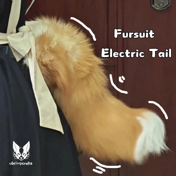 Fluffy puppy tail! Electric so it wags!