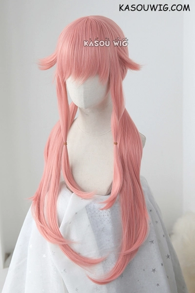 90cm Mirai Nikki Future Diary Gasai Yuno long pink pigtails wig