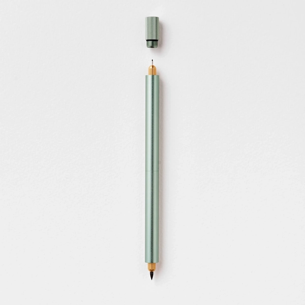 Lumos Pro Double Tip Refillable Fineliner, Writing and Brush Pen | Duo Tip / Sage