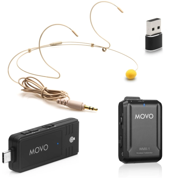 WMX-1-UH |  Wireless USB and USB-C Lavalier Microphone | Movo