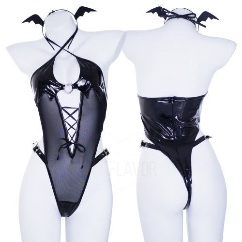 Sheer Succubus Bodysuit - Black / 3XL/4XL
