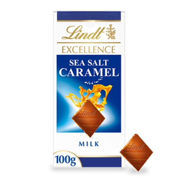 Lindt EXCELLENCE Milk Sea Salt & Caramel Bar 100g