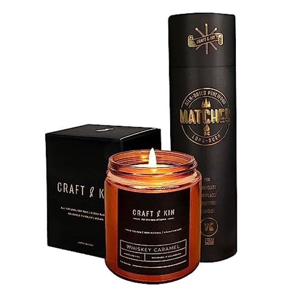 Scented Candles for Men & Women | Soy Candles, 8 oz 45 Hour Burn Long Lasting Candles, Mens Candles for Home, Masculine Candle, Candles for Men, Aromatherapy Candles for Home, Spring Candles