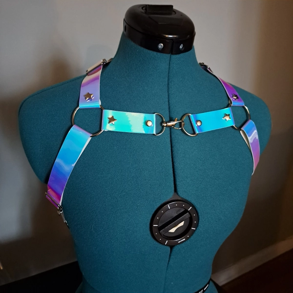 Quasar Shoulder Harness [Unicorns in Space] holographic glitter goth edm festival girls women gifts nugoth rave unisex