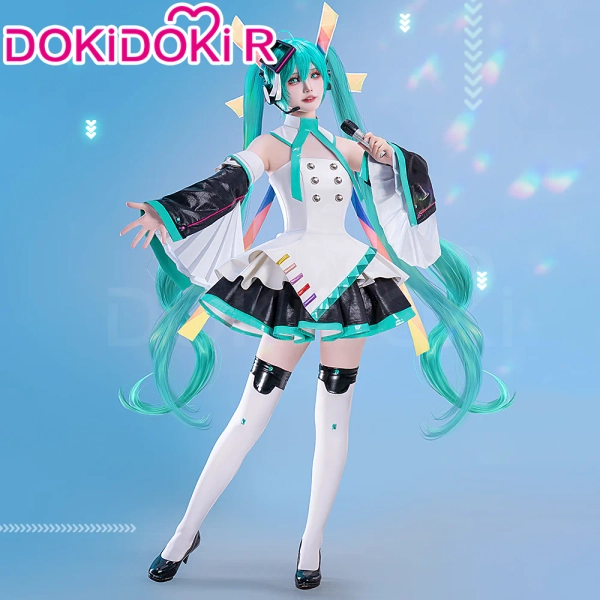 【Partially Ready For Ship】DokiDoki-R Cosplay Costume White Black Dress 10th Anniversary / Headphone
