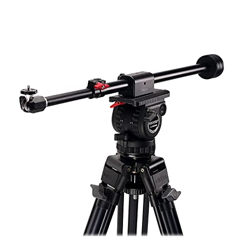 PROAIM Overhead Photo and Video Camera Boom Pole for Tripod, Load Capacity up to 5kg/11lb | Telescopic Aluminum Grip Arm for High/Low Shots with Tripod Adapter, Ball Head & Counterweight (P-OHBP-01)
